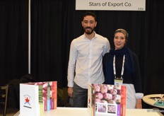 Amro and Mai Yassin from Stars of Export promoting the garlic from Egypt for the Canadian market